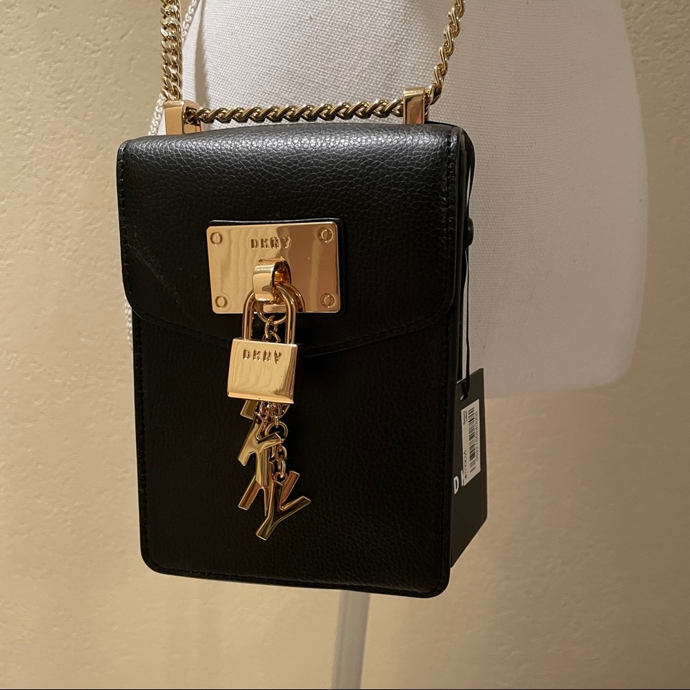 NWT DKNY Black & Gold Crossbody